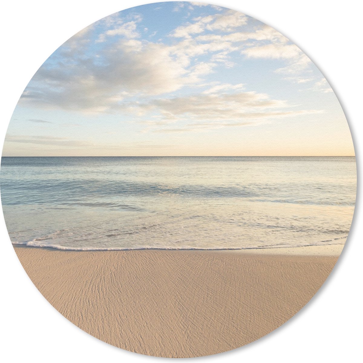 Muismat rond 50x50 cm - Mousepad Strand - Water - Wolken - Ronde muismatten