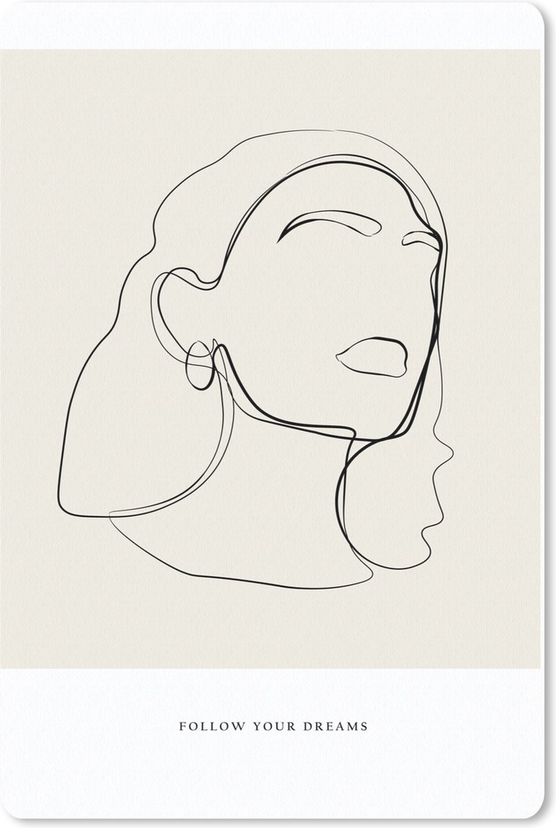 Muismat 18x27 cm - Mousepad Vrouwen - Line art - Tekst - Quotes - Muismatten
