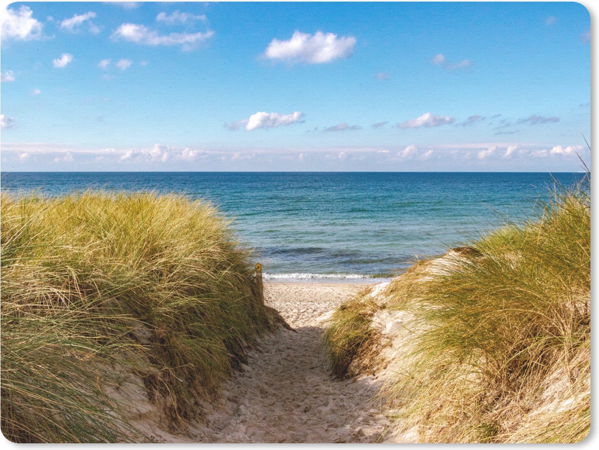 Muismat 23x19 cm - Mousepad Strand - Wolken - Duitsland - Muismatten