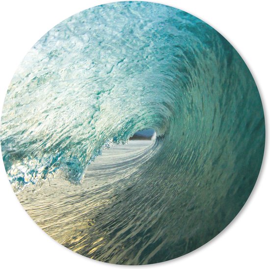 Muismat - Mousepad - Rond - Zee - Golf - Amerika - 20x20 cm - Ronde muismat