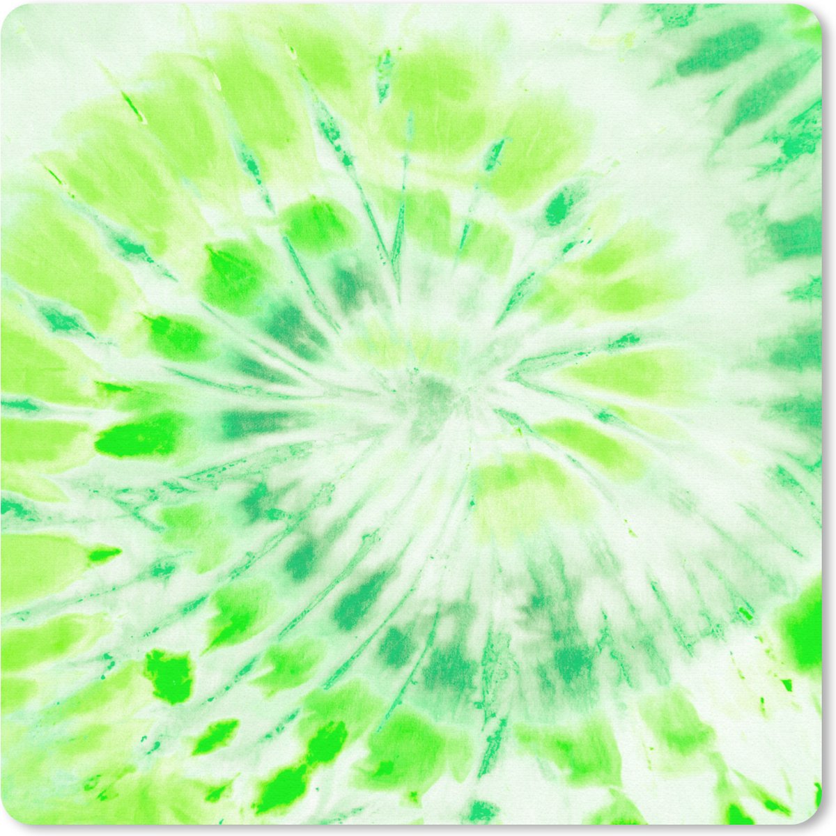 Muismat 30x30 cm - Mousepad Tie dye - Groen - Kunst - Muismatten