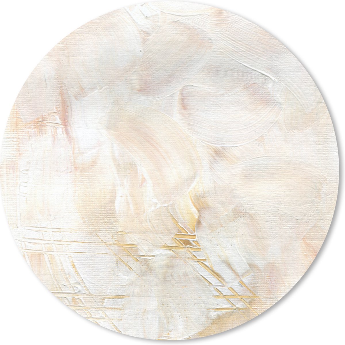 Muismat rond 50x50 cm - Mousepad Taupe - Design - Abstract - Ronde muismatten
