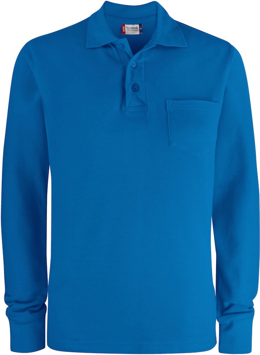 Clique Basic Polo Pocket L/S 028235 - Kobalt - M
