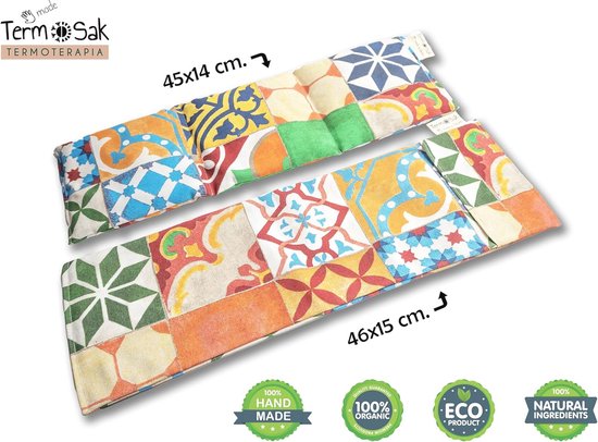 Coussin chauffant aux graines de soja - Coussin lavable pour Thérapie par la chaleur et le froid (45x14)