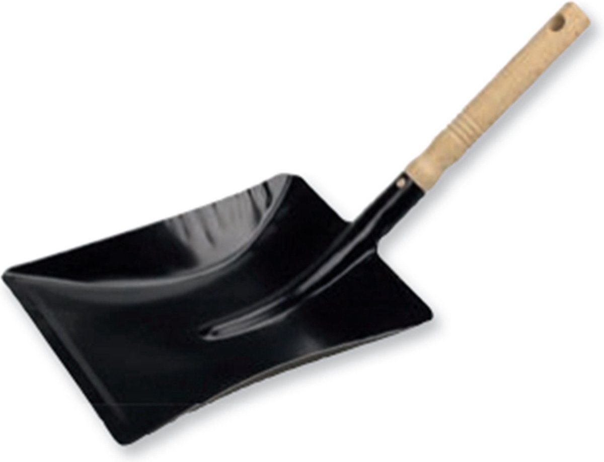 Goedkoopste Buemag Stoffer en blik set voor buiten - zwart/naturel - verzinkt metaal - hout met kokosharen