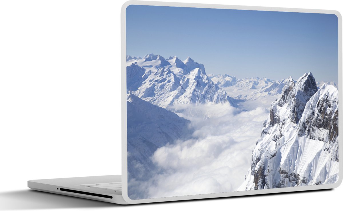 Laptop sticker - 10.1 inch - Alpen - Sneeuw - Berg - 25x18cm - Laptopstickers - Laptop skin - Cover