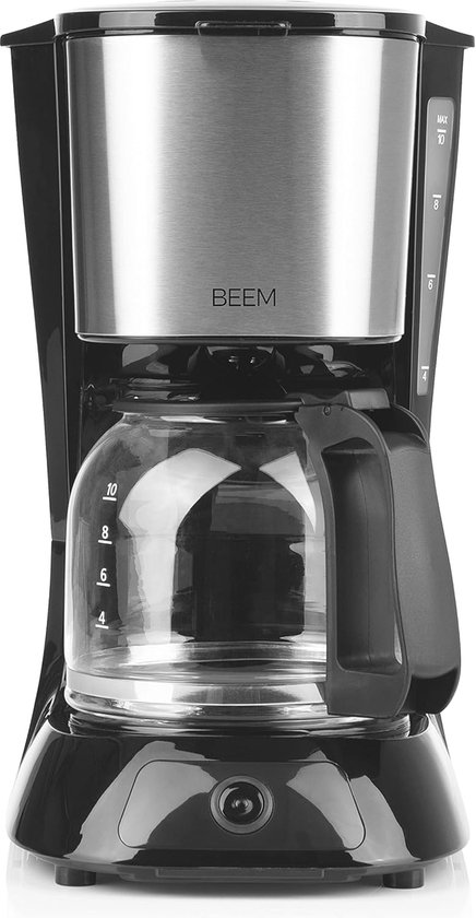 TEFAL Equinox CM520D10 Koffiezetapparaat van roestvrij staal, programmeerbaar, 1,2 l, 8 tot 12 kopjes, led-display, permanent filter, warmhoudfunctie