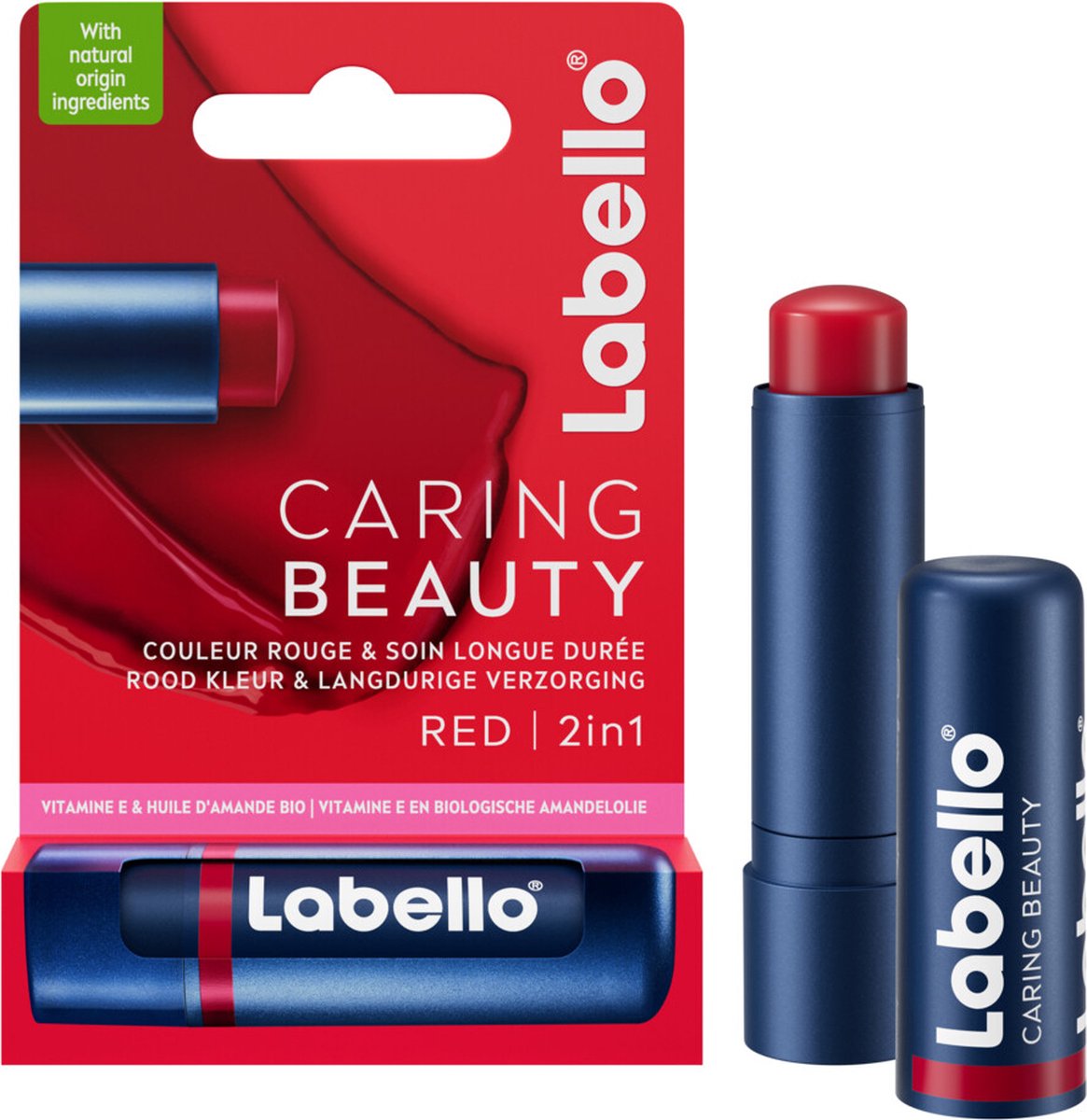 Labello Lippenbalsem Caring Beauty Red - 24 x 5.5 ml - Voordeelverpakking