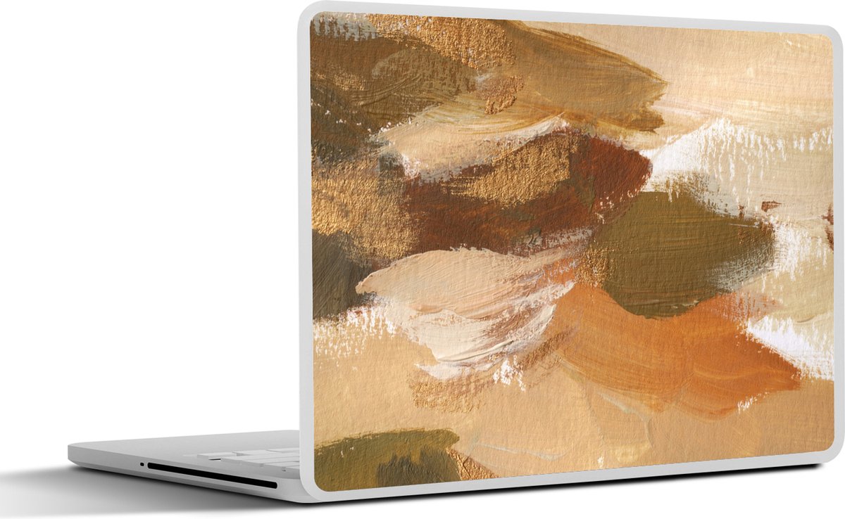 Laptop sticker - 10.1 inch - Verf - Herfst - Abstract - 25x18cm - Laptopstickers - Laptop skin - Cover