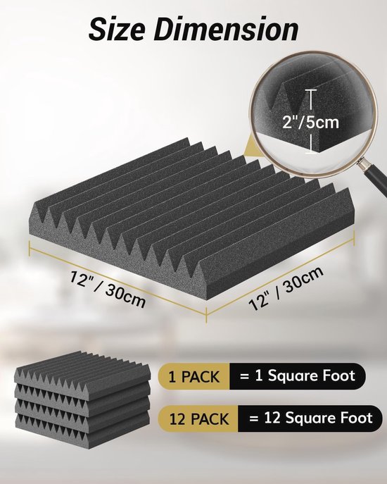 Yrendenge Hexagon akoestische platen, 12 stuks akoestische panelen