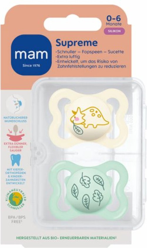 MAM - Supreme Silikon Speen - Siliconen - 0-6 Maanden - Extra Ventilatie - Uni - 2 stuks van Merkloos — afbeelding 5