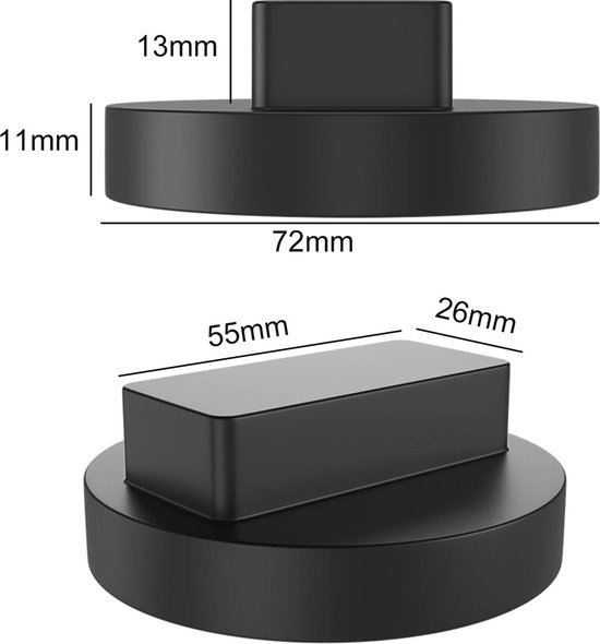 Rubberen pads voor autokrik, universele krikkussen, vierkant blok, krik, hefbruggen, compatibel met Mercedes BMW, rubberen buffers, beschermadapter (75 x 75 mm