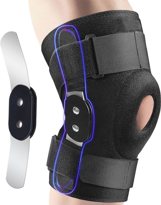 Kniebrace Met Geïntegreerde Hot & Cold Therapy | Open Patellabrace Stabilisatoren Voor Kniepijn Meniscustranen Ligamentische Blessures Verstelbare Compressieband Een Maat
