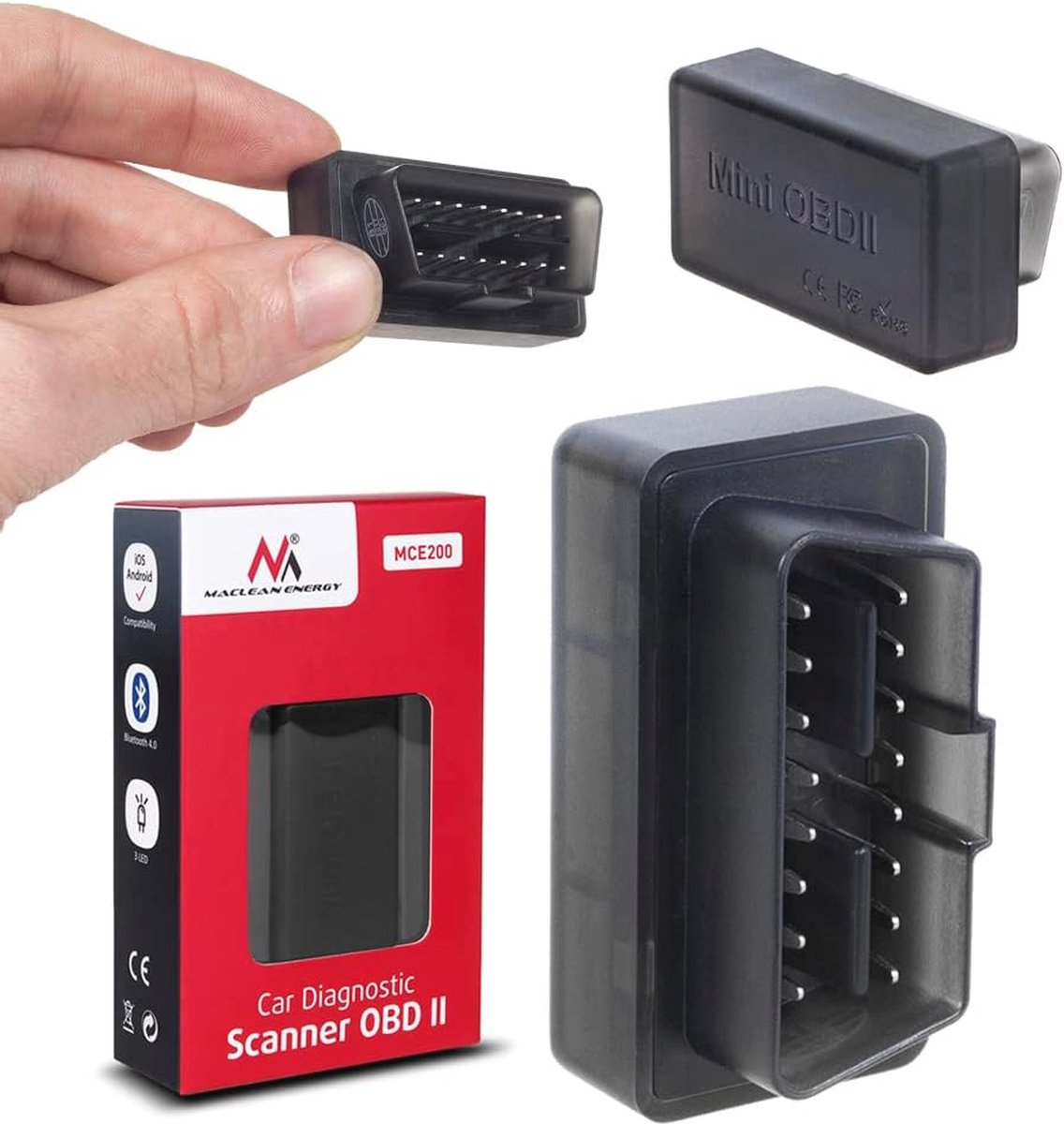 OBD2 Diagnoseapparaat met Bluetooth 4.0 voor Auto's - Geschikt voor iOS en Android