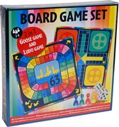 2 in 1 Bordspel Set - Mens Erger Je Niet & Ganzenbord - 2 Spellen - Bordspellen voor Volwassenen en Kinderen - Vanaf 3 Jaar