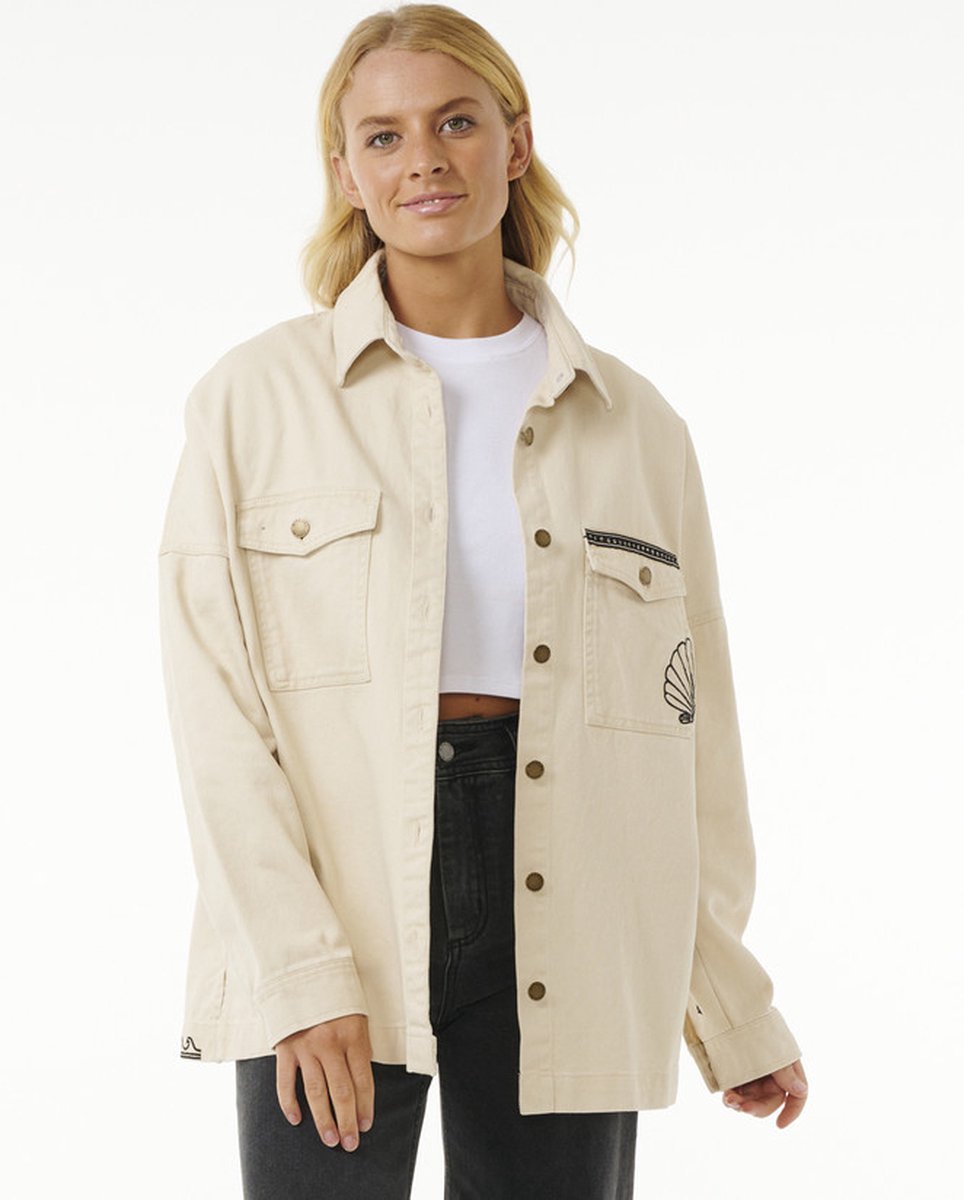 Soleil Embroidered Jacket Off Wit