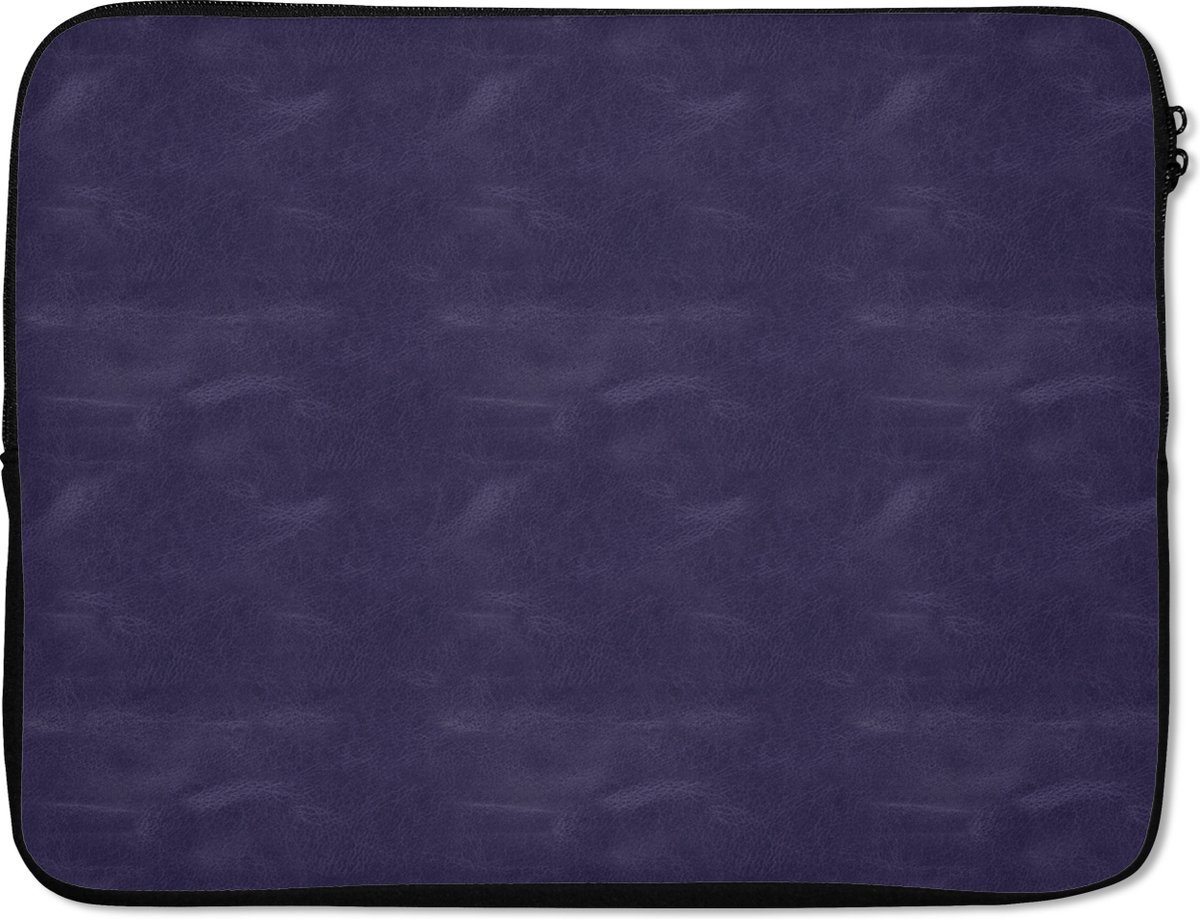 Laptophoes - Leer print - Laptop - Paars - Dieren - 17 Inch - Laptopcase
