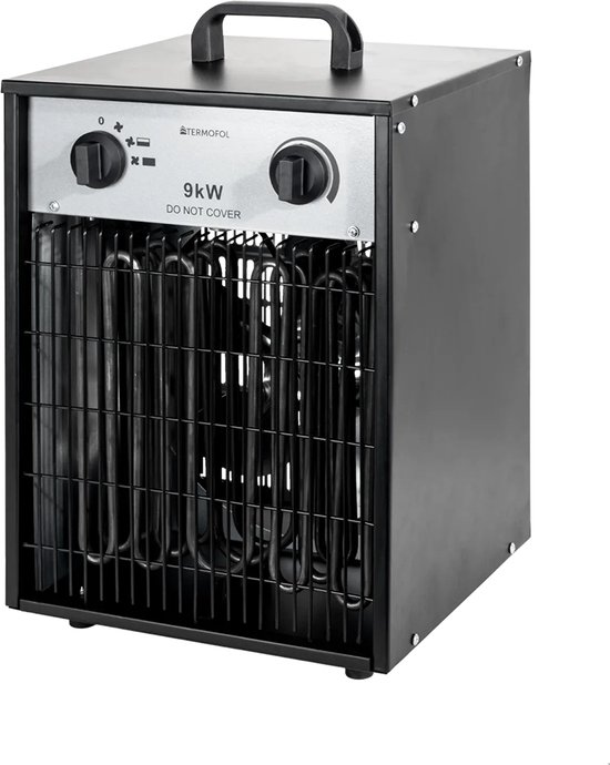 DAHTEC Elektrische Ventilatorverwarmer 9000W - Snel Verwarmen, Energiezuinig - Draagbare Keramische Kachels - Verstelbare Hoek & Oververhittingsbeveiliging - Ideaal voor Thuis, Garage, Kas