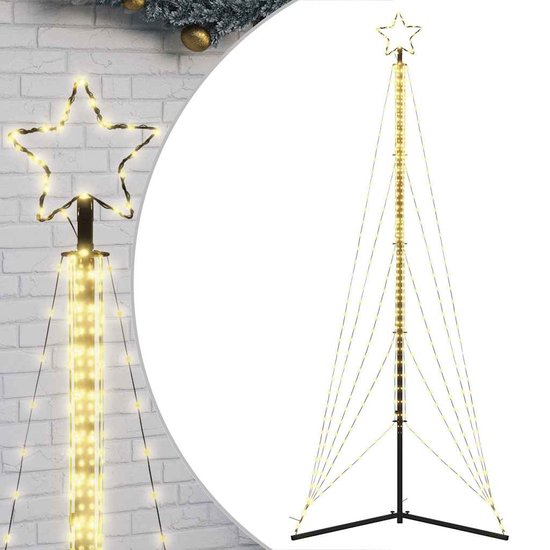 vidaXL - Éclairage de sapin de Noël - 525 - blanc chaud - LED - 302 - cm