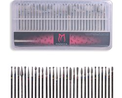 FOOCCA® Diamond / Diamant Nagelfrees Bitjes - Set 30 Stuks - Elektrische Nagelvijl Opzetstukjes - Diamanten Bits - Universeel Formaat Nagel Bitjes - Manicure en Pedicure - Nagel Frees