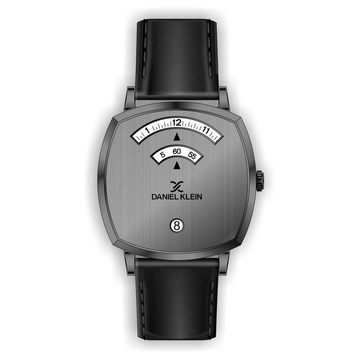 Daniel Klein DK.1.12390-3 - Horloge - Analoog - Mannen - Heren - leren band - Zwart - Grijs