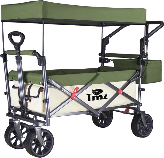 Opvouwbare Bolderkar Met Dak Handwagen Voor Transport Strand En 