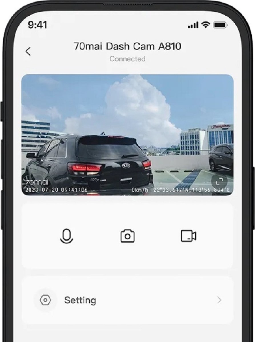 70mai Dash Cam A810 Set - Dashcam voor en achter - 4K Ultra HD met Sony STARVIS 2 sensor - HDR nachtzicht - GPS en ADAS rijassistentie - Parkeerstand beveiliging - WiFi app bediening en G-sensor voor incidentdetectie thumbnail 3