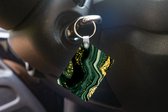 Sleutelhanger - Marmer print - Goud - Glitter - Groen - Marmer printlook - Luxe - Uitdeelcadeautjes - Plastic