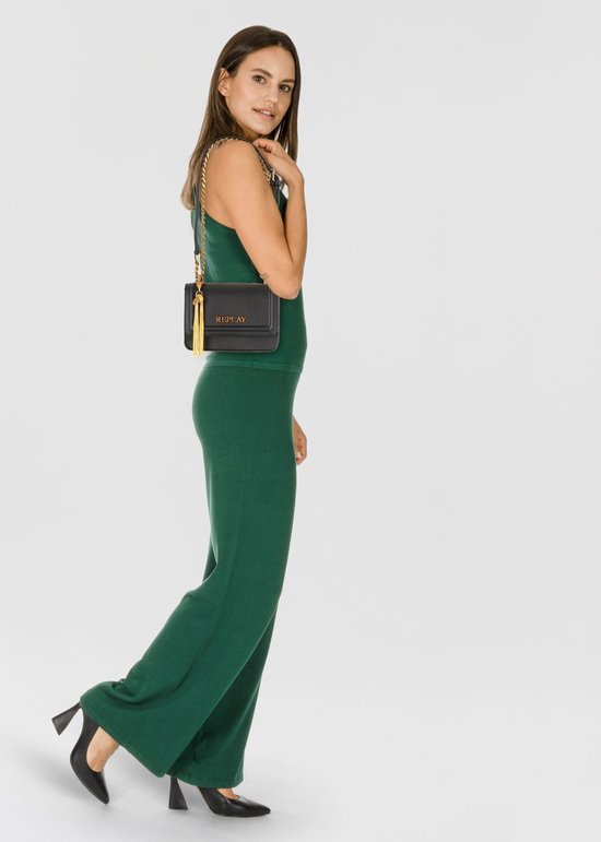 Sac Bandoulière Crossbody REPLAY Noir - Polyuréthane - Fermeture Magnétique - Neuf Avec étiquettes