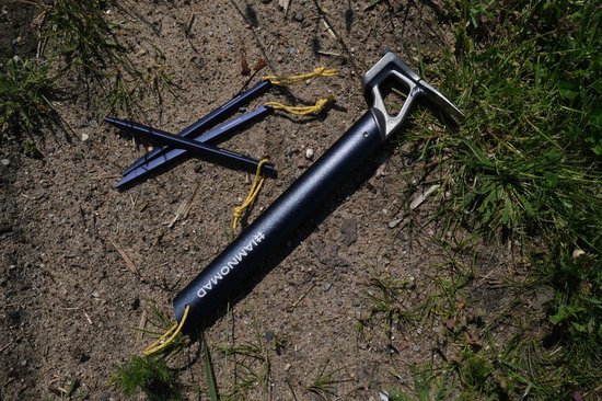 NOMAD® Hamer Tentharingen RVS - 30 CM - 325 GR Tenthamer - Campinghamer - Kampeer Hamer Tent Haring - Multifunctioneel van NOMAD — afbeelding 3