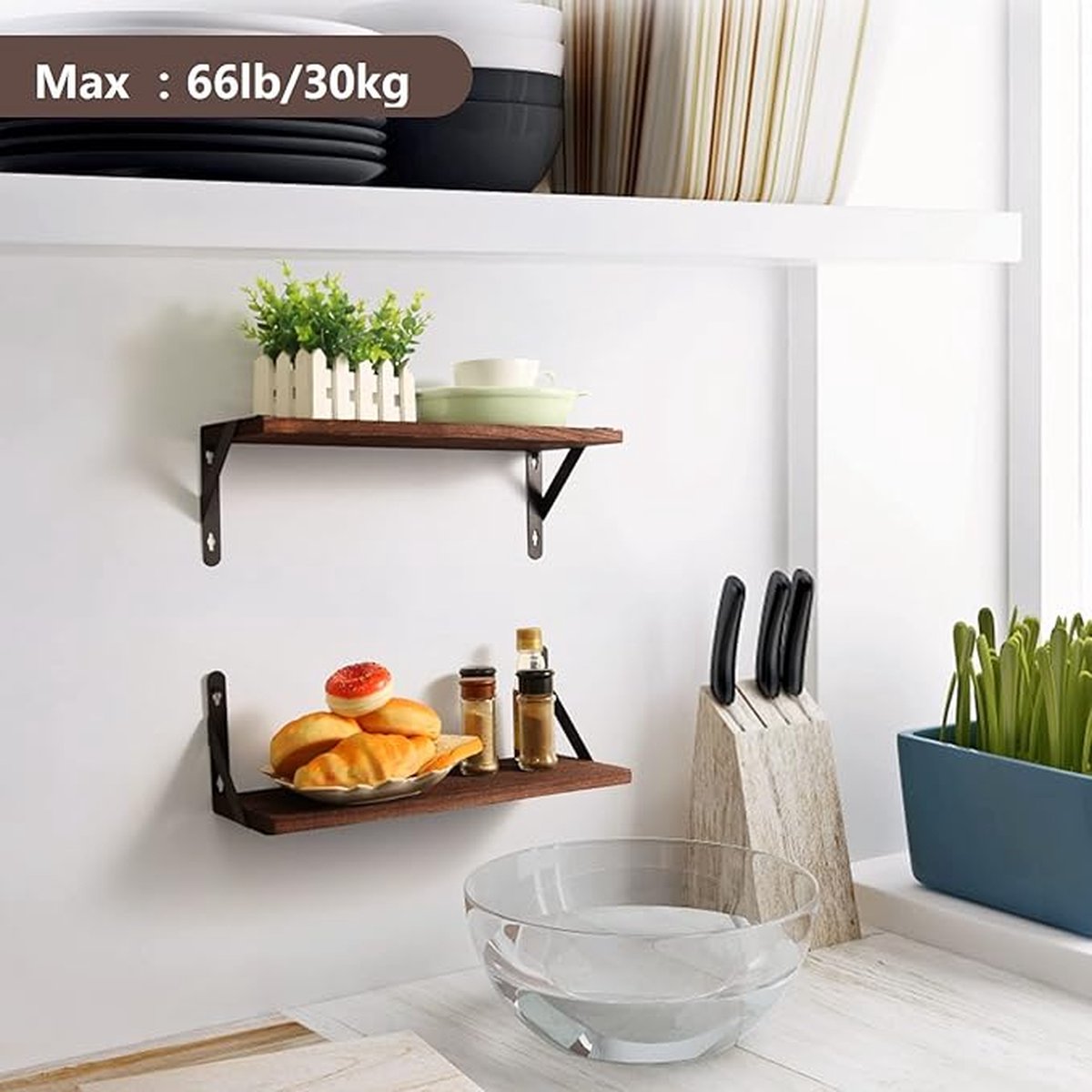 wandplanken set 2/ 15D x 42.5W x 14H centimetres