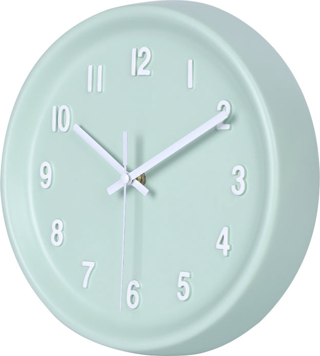 SensaHome Wandklok Oslo - Modern Scandinavisch Design - Ronde Klok - Ø25cm - Turquoise