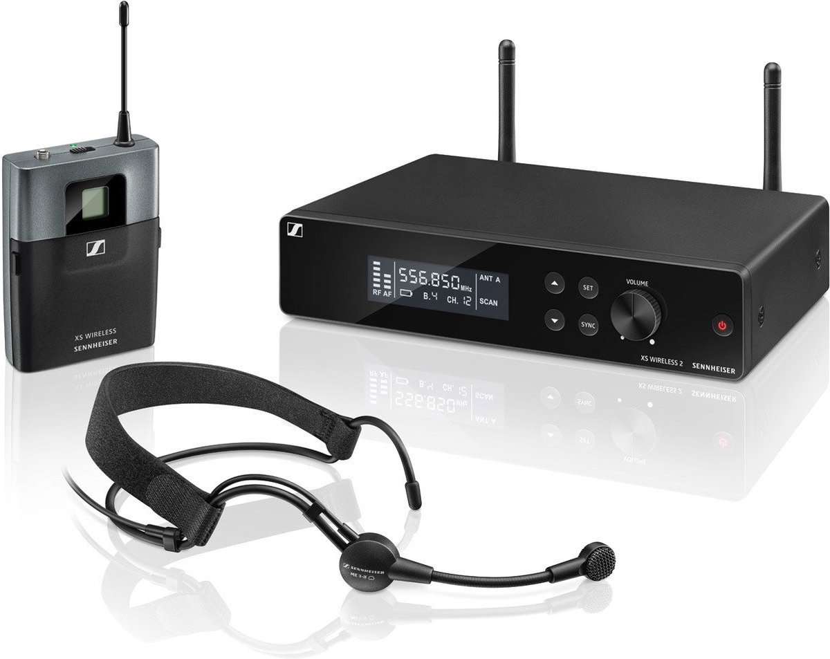 Sennheiser XSW 2-ME3-B draadloze headset (614-638 MHz)
