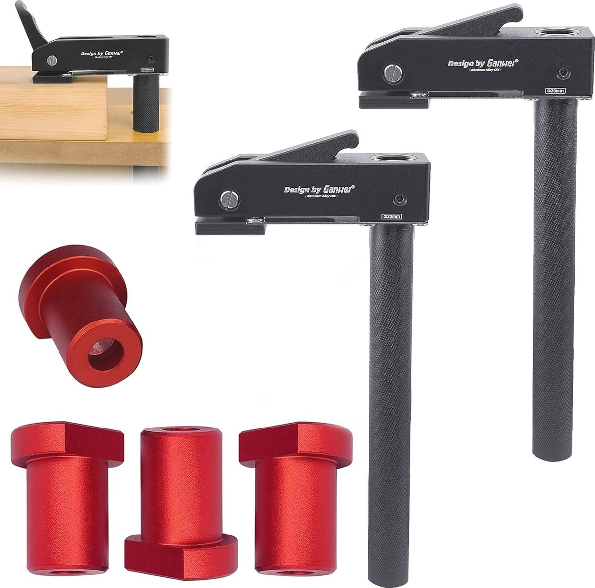 Goedkoopste Houders en Bankhaken Set 20 mm voor Houtbewerking