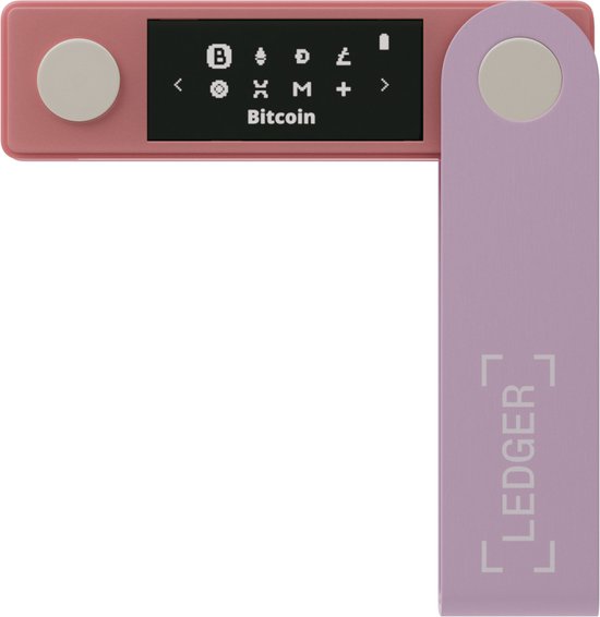 Ledger Nano X - Hardware Wallet - beveilig en beheer je crypto wallet (Bitcoin), en NFT's onderweg met onze hardwarewallet met Bluetooth® - Pastel Pink