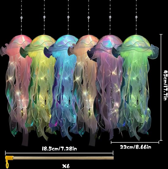 Equivera Jellyfish Lamp - Jellyfish Lavalamp - Jellyfish Nachtlamp - LED - Elektrisch - Nachtlamp - Kinderen en Volwassenen - Cadeau van Equivera — afbeelding 2