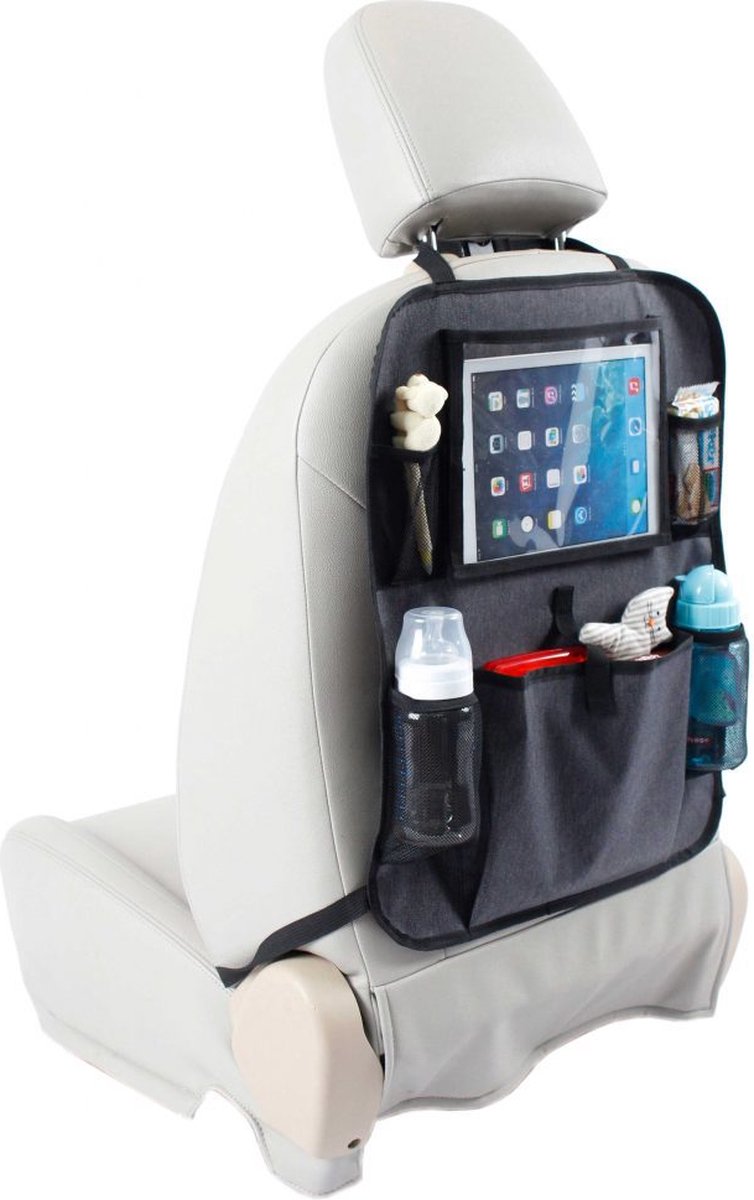BabyDan de luxe autostoel organizer voor tablet - grijs afbeelding