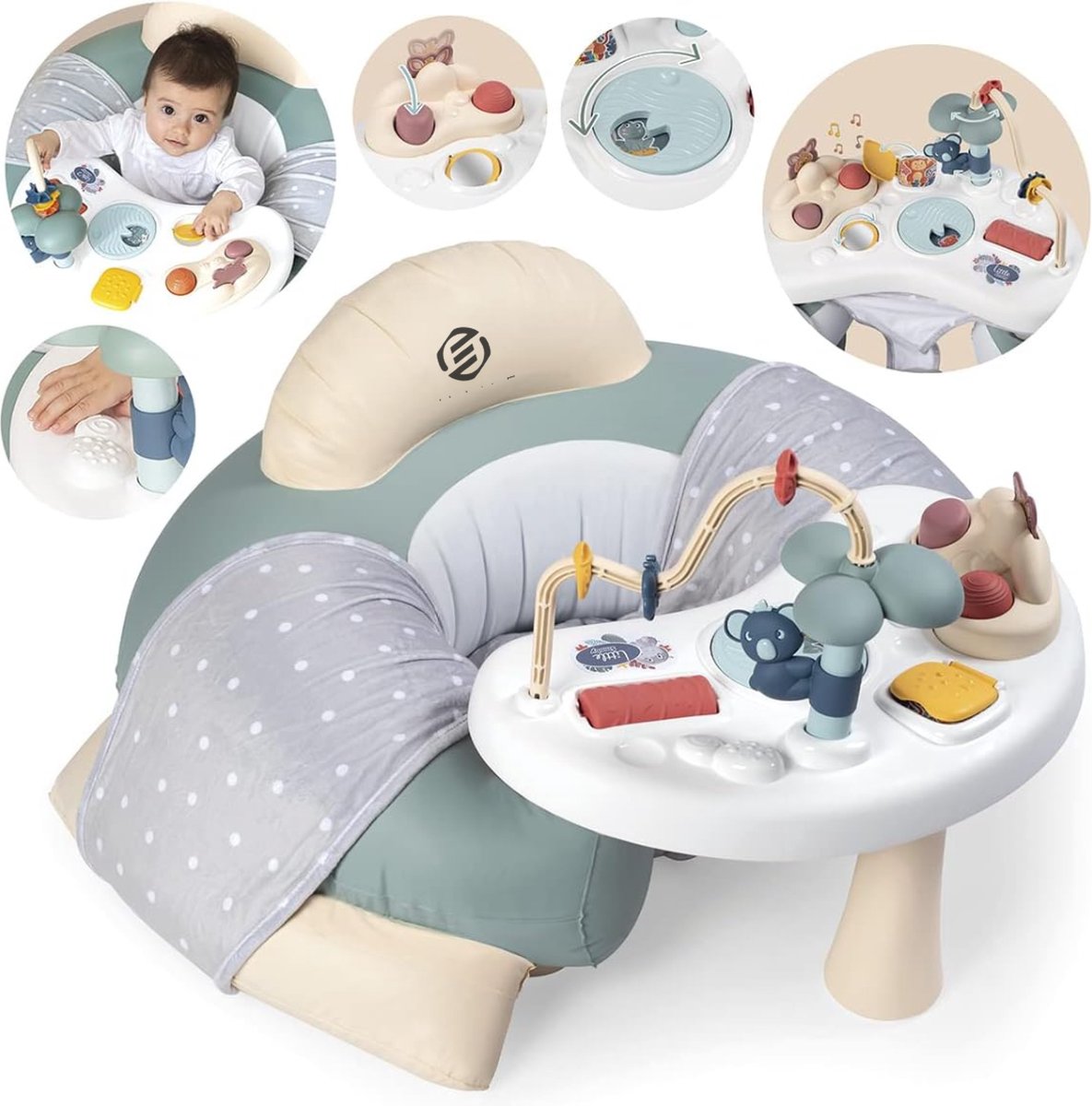 Equivera Babystoel Voor Aan Tafel - Kinderstoel - Babystoel - Baby Eetstoel - Baby Stoeltje Zitten Voor Thuis - Kinderzetel