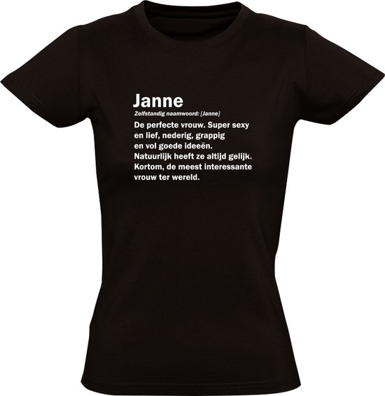 T-shirt femme Dictionnaire Janne - cadeau - présent - anniversaire - drôle