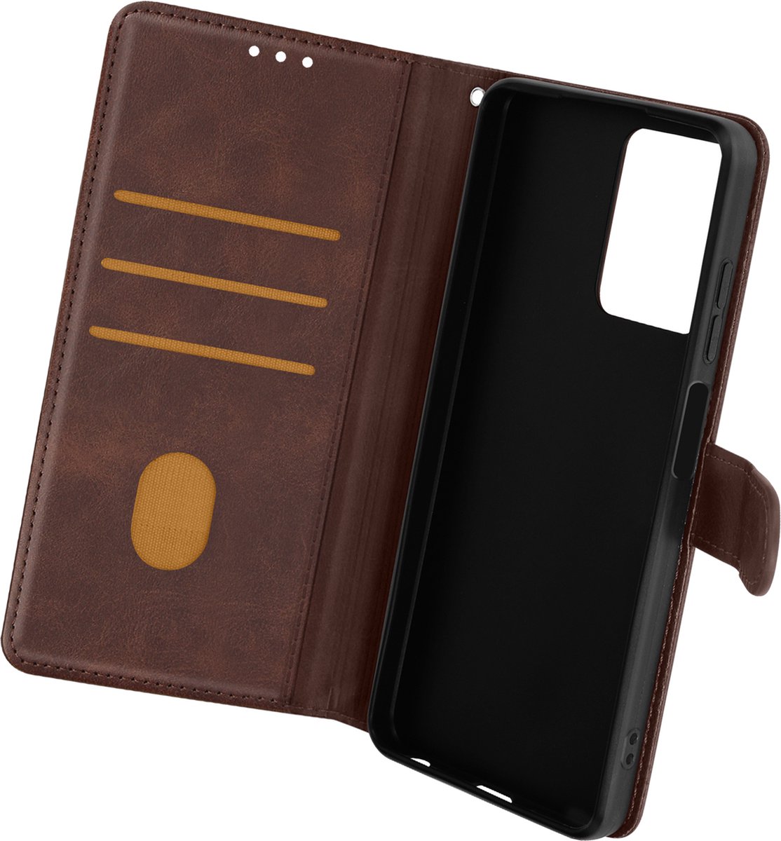 Avizar Foliohoes voor HMD Pulse Pro Portemonnee met Bruin Riempje, Bruin