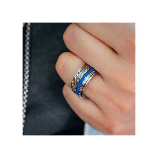 iXXXi Bijoux Blue Aura Couleur argent Femme Coffret cadeau Bijoux 21mm bol