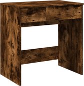 vidaXL - Kaptafel - met - spiegel - 73x46,5x120 - cm - gerookt - eikenkleurig