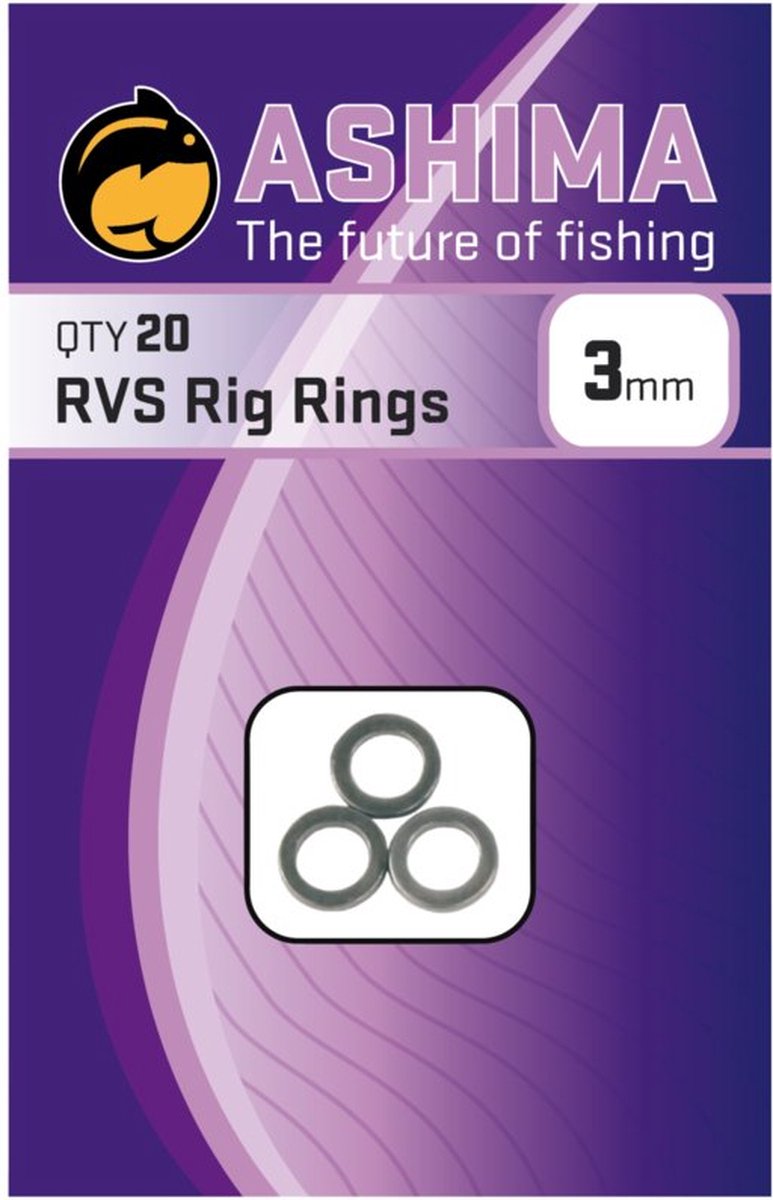 Ashima RVS Rig Rings (20 pcs) - Maat : 3mm