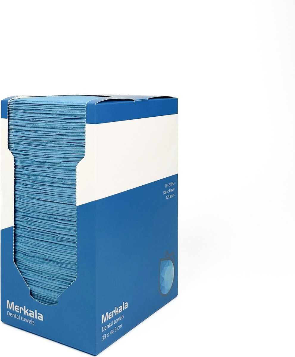 Dental towels patiëntenservetten Blauw 125 stuks