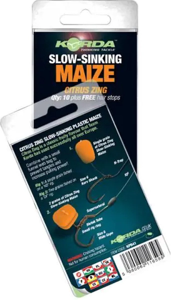Korda Slow Sinking Maize Citrus Zing - Orange van Merkloos — afbeelding 3