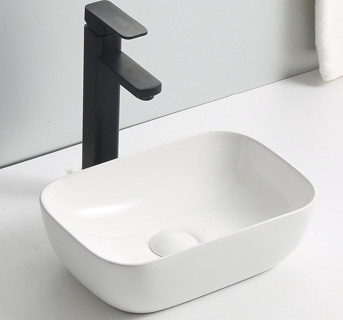 LINEA UNO - Balvi 36 - Glans wit - Waskom - - Keramiek - Ovaal - 251057