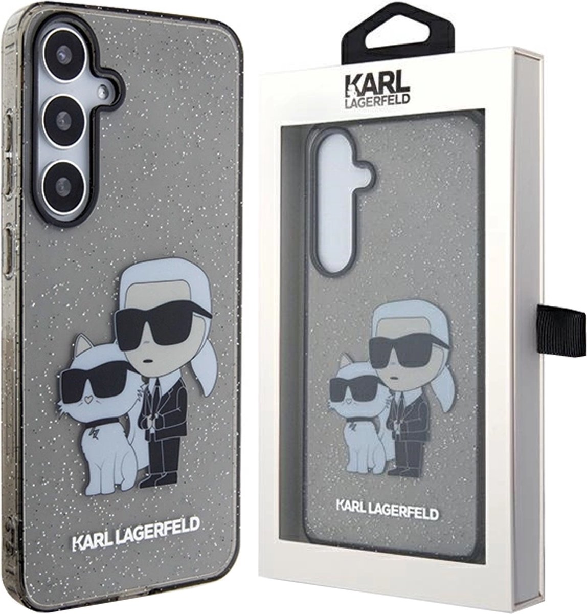Samsung Galaxy S24+ Backcase hoesje - Karl Lagerfeld - Effen Donkergrijs - TPU (Zacht)