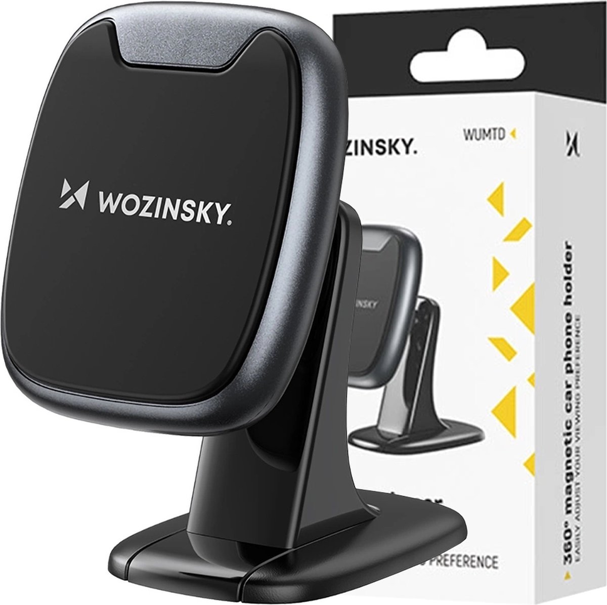 Wozinsky - WUMTD - magnetische telefoonhouder voor autodashboard - zwart
