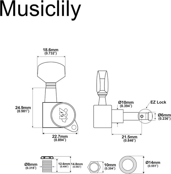Basgitaren - Stemmechanieken - Gitaar & Bas Parts