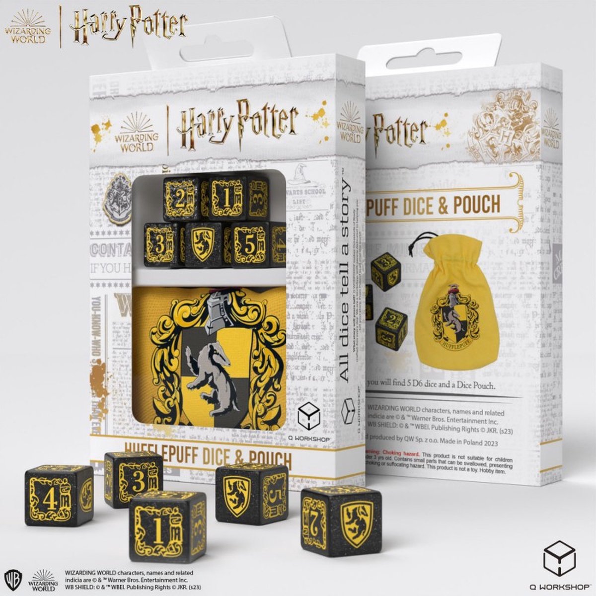 Q-Workshop Harry Potter: Hufflepuff Dice & Pouch (5ST) Accessoires